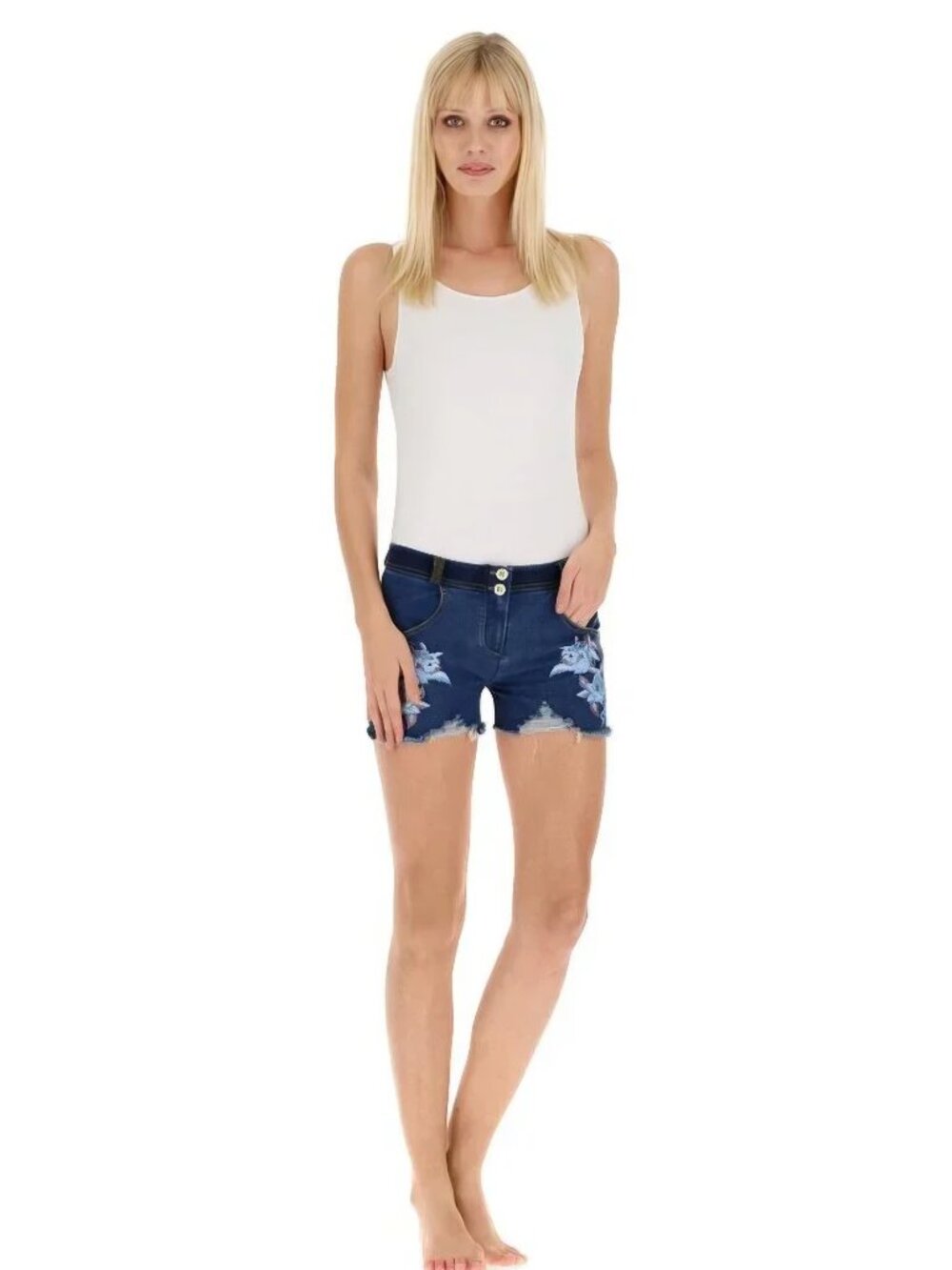 Freddy WR.UP® Floral Denim Low Rise Shorts